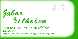 gabor vilhelem business card